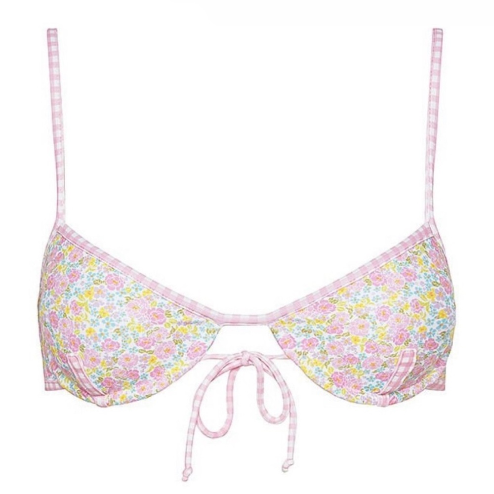 For Love And Lemons Pink Floral Bra Intimates